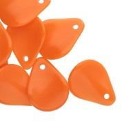 Zecchini di fiori curvi 14x10,5 mm in resina - Arancione x8