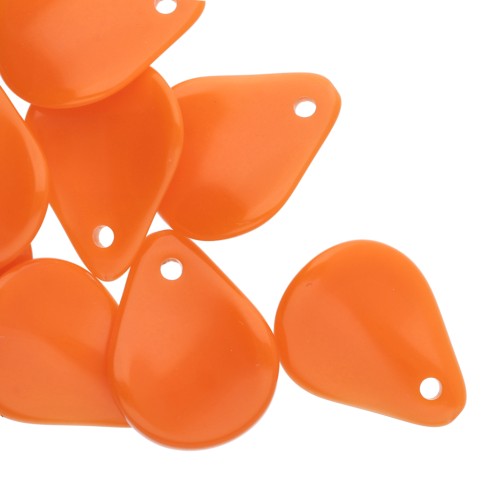 Zecchini di fiori curvi 14x10,5 mm in resina - Arancione x8