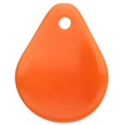 Zecchini di fiori curvi 14x10,5 mm in resina - Arancione x8