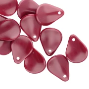 Zecchini a forma di petali di fiore ricurvi, 14x10,5 mm, in resina - Bordeaux, 8 pezzi