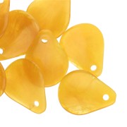 Zecchini curvi 14x10,5 mm in resina - Giallo miele marmorizzato x8|raw }}