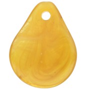 Zecchini curvi 14x10,5 mm in resina - Giallo miele marmorizzato x8
