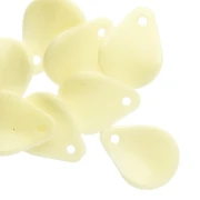 Zecchini di fiori curvi 14x10,5 mm in resina - Giallo pallido x8