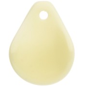 Zecchini di fiori curvi 14x10,5 mm in resina - Giallo pallido x8