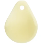 Zecchini di fiori curvi 14x10,5 mm in resina - Giallo pallido x8