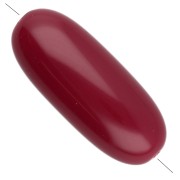 Bordeaux - Perla di oliva 34x14 mm in resina opaca - Bordeaux x1 Perla di oliva 34x14 mm in resina opaca - Bordeaux x1