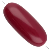 Perla di oliva 34x14 mm in resina opaca - Bordeaux x1
