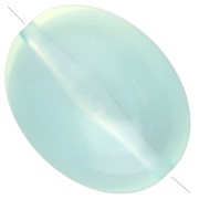 Perle - Perla d'oliva 24x19 mm in resina traslucida - Verde acqua x1 Perla d'oliva 24x19 mm in resina traslucida - Verde acqua x1