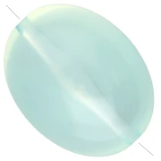 Perla d'oliva 24x19 mm in resina traslucida - Verde acqua x1