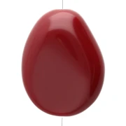 Perla piatta irregolare 25x20 mm in resina opaca - Bordeaux x1