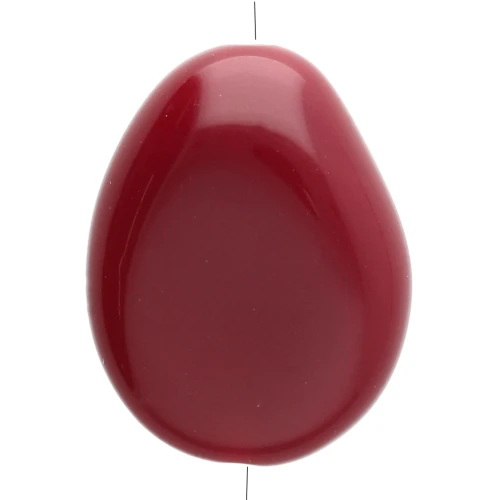 Perla piatta irregolare in resina opaca 22x17 mm - Bordeaux x1