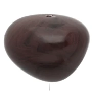 Perla a forma di pepita in resina opaca 12x15 mm - Cioccolato marmorizzato x6