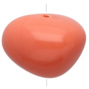 Perla a forma di pepita in resina opaca 12x15 mm - Rosa corallo x6