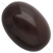 Perla color oliva 21x15 mm in resina opaca - Cioccolato marmorizzato x1