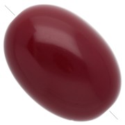 Perla color oliva 21x15 mm in resina opaca - Bordeaux x1