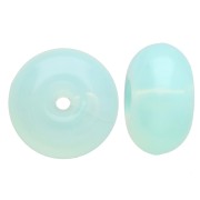 Perle rotonde 12x7 mm in resina traslucida - Verde acqua x6|raw }}