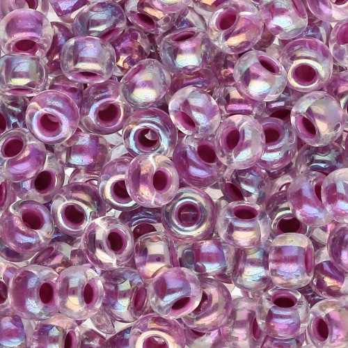 Perline Miyuki 6/0 264 - Raspberry Lined Crystal AB x8 g