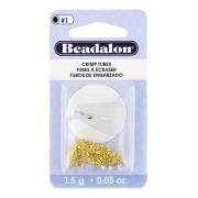 Dorato - Schiaccini a tubicino 1,2x1 mm - Beadalon - Dorati x160 Schiaccini a tubicino 1,2x1 mm - Beadalon - Dorati x160