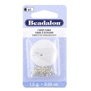 Argentato - Schiaccini a tubicino 1,2x1 mm - Beadalon - Argento x160 Schiaccini a tubicino 1,2x1 mm - Beadalon - Argento x160