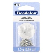 Schiaccini a tubicino 2x1,8 mm - Beadalon - Argento x46