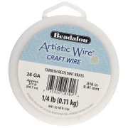 Filo tondo in ottone da 0,41 mm Artistic Wire - anti-ossidazione x94,7 m
