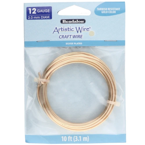 Filo di rame Artistic Wire 2,1 mm - Placcato in argento dorato anti-ossidazione x3.1m