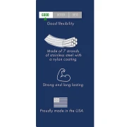 Cavetto acciaio 7 fili mm. 0.61 Acciaio x m. 9,2