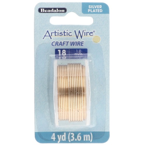 Filo di rame Artistic Wire 1 mm - Placcato argento dorato anti-ossidazione x 3,6 m