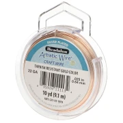 Filo di rame Artistic Wire 0,64 mm - Placcato argento dorato anti-ossidazione x 9,1 m