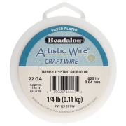 Filo di rame Artistic Wire 0,64 mm - Placcato argento dorato anti-ossidazione x 37,8 m