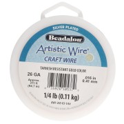 Filo di rame Artistic Wire 0,41 mm - Placcato argento dorato anti-ossidazione x 94,7 m