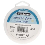 Filo di rame Artistic Wire 0,41 mm - Placcato argento dorato anti-ossidazione x 94,7 m