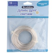 Filo di rame tondo da 2,6 mm Artistic Wire anti-ossidazione - Argento x 7,6 m|raw }}
