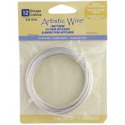 Filo di rame tondo da 2,1 mm Artistic Wire anti-ossidazione - Argento x 3,1 m
