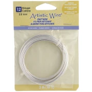 Filo di rame tondo da 2,1 mm Artistic Wire anti-ossidazione - Argento x 3,1 m