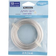 Filo di rame tondo da 2,1 mm Artistic Wire - Placcato argento anti-ossidazione x 7,6 m