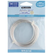 Filo di rame tondo da 1,6 mm Artistic Wire anti-ossidazione - Argento x 3,1 m