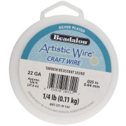 Filo di rame tondo da 0,64 mm Artistic Wire - Placcato argento anti-ossidazione x 37,8 m