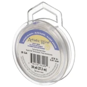 Filo di rame tondo da 0,41 mm Artistic Wire - Placcato argento anti-ossidazione x 27,4 m
