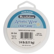 Filo di rame tondo 0,41 mm Artistic Wire anti-ossidazione - Argento x 94,7 m