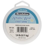 Filo di rame tondo da 0,41 mm Artistic Wire - Placcato argento anti-ossidazione x 94,7 m