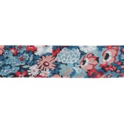Sbieco in tessuto Liberty - Thorpe Hill - Blu - Rosso - Bianco x 1 m