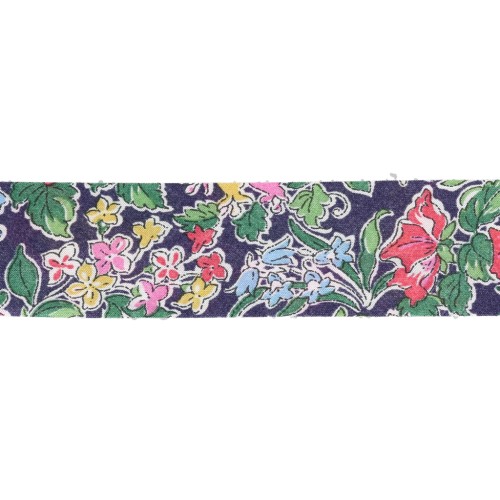 Sbieco in tessuto Liberty - Clare Rich - Viola - Verde - Rosso x 1 m