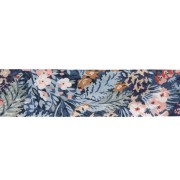 Sbieco in tessuto Liberty - Connie Evelyn - Blu - Terracotta - Ocra x1m