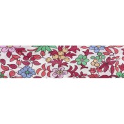 Sbieco in tessuto Liberty - Fruit punch - Bianco - Multicolore x 1 m