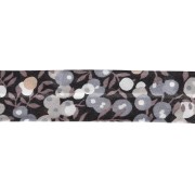 Sbieco in tessuto Liberty - Wiltshire - Marrone scuro - Grigio talpa - Grigio x 1 m