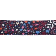 Sbieco in tessuto Liberty - Adelajda - Blu notte - Multicolore x 1 m