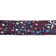 Sbieco in tessuto Liberty - Adelajda - Blu notte - Multicolore x 1 m