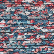 Nastro in tessuto Liberty - Thorpe Hill - Blu - Rosso - Bianco x 1 m