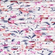 Bianco - Nastro in tessuto Liberty - Bianco - Malva antico - Rosso x 1 m Nastro in tessuto Liberty - Bianco - Malva antico - Rosso x 1 m